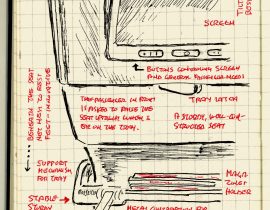 study of the back of a plane seat