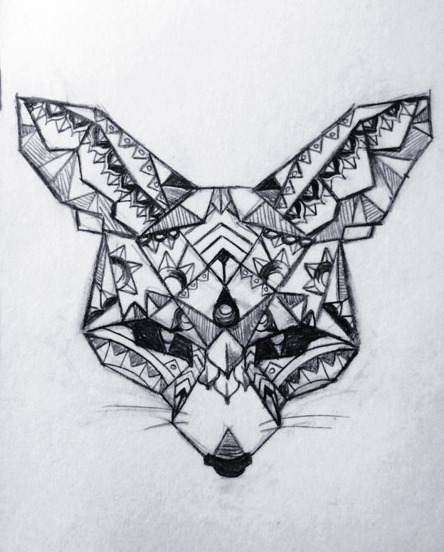 Geometric Fennec Fox