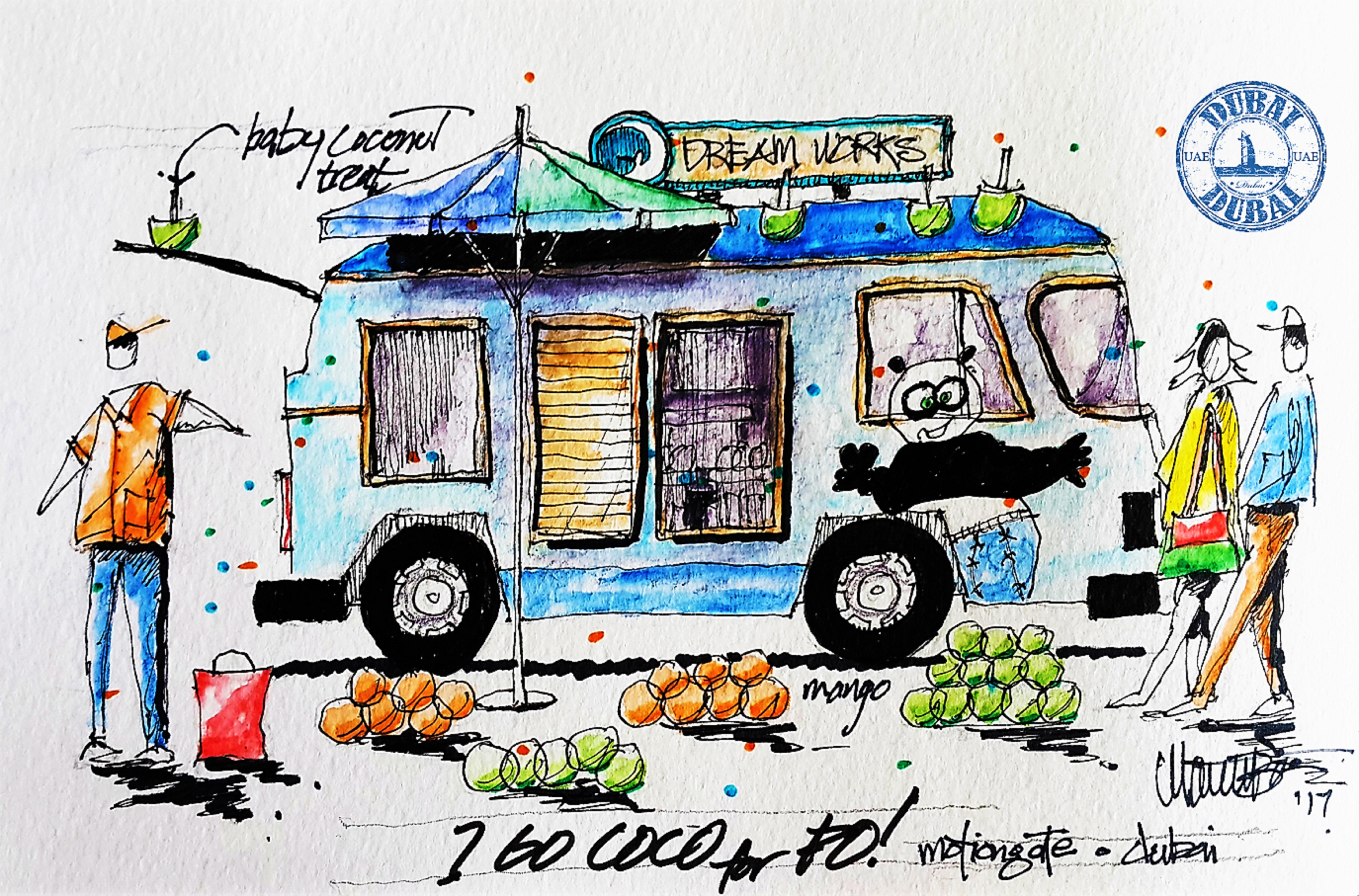 Food Truck, DreamWorks Plaza, Motiongate Theme Park, Dubai