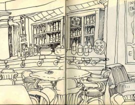 sketch at the cinemateca café