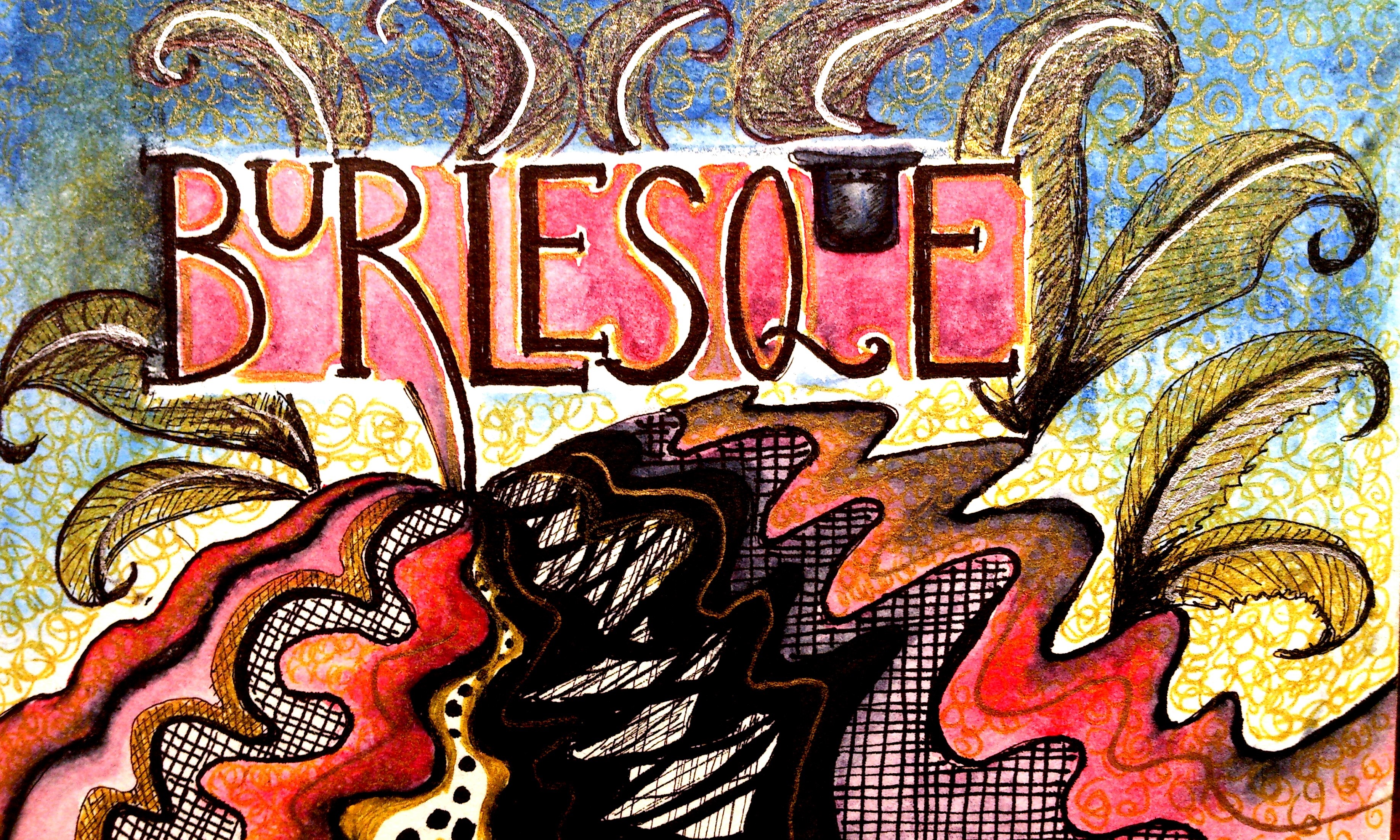 burlesque word doodle