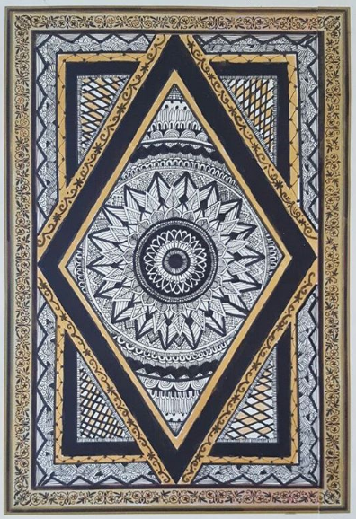 GOLDEN BLACK DETAILED MANDALA