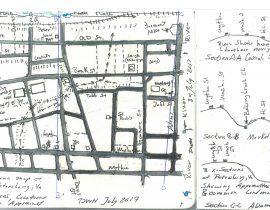 A Hand drawn Map of Historic Petersburg, VA