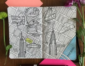 City Map Drawing of  New York, USA
