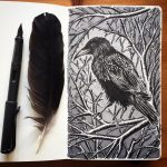 Crow in the hedge