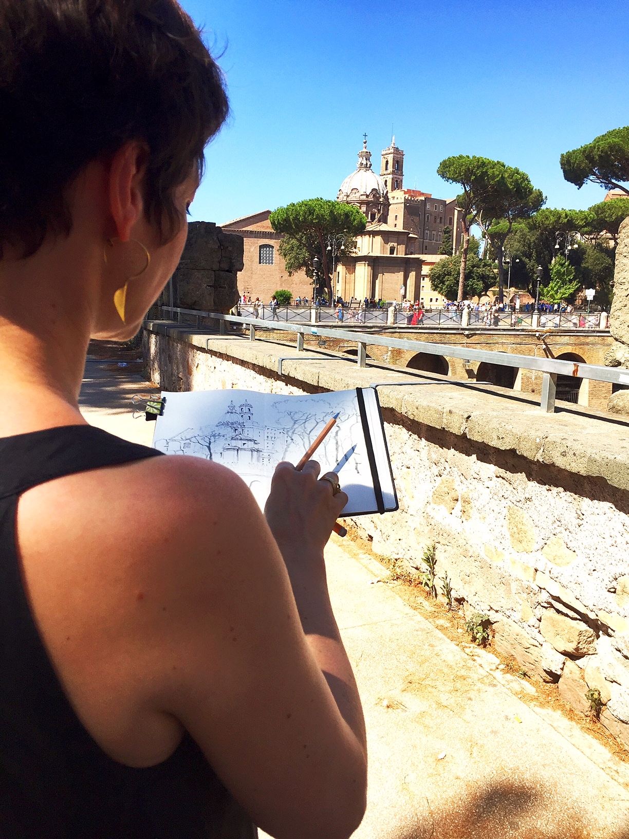 Sketching the Fori Imperiali