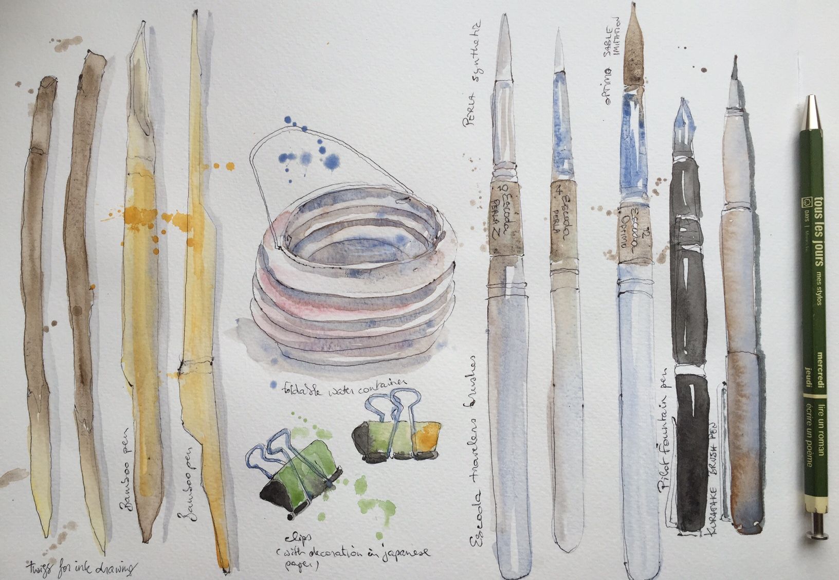 my travel art supplies 1