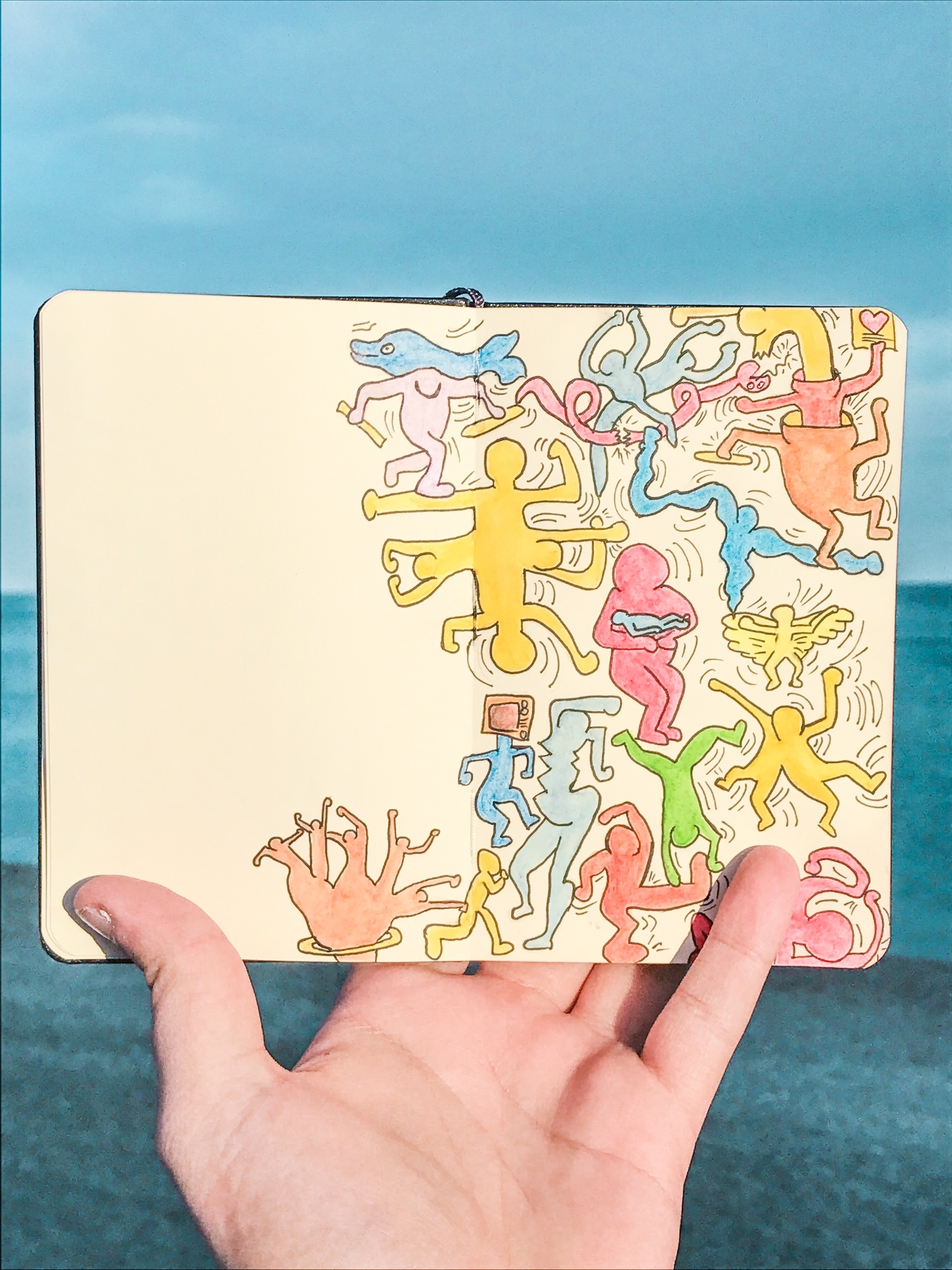 Haring on the sea