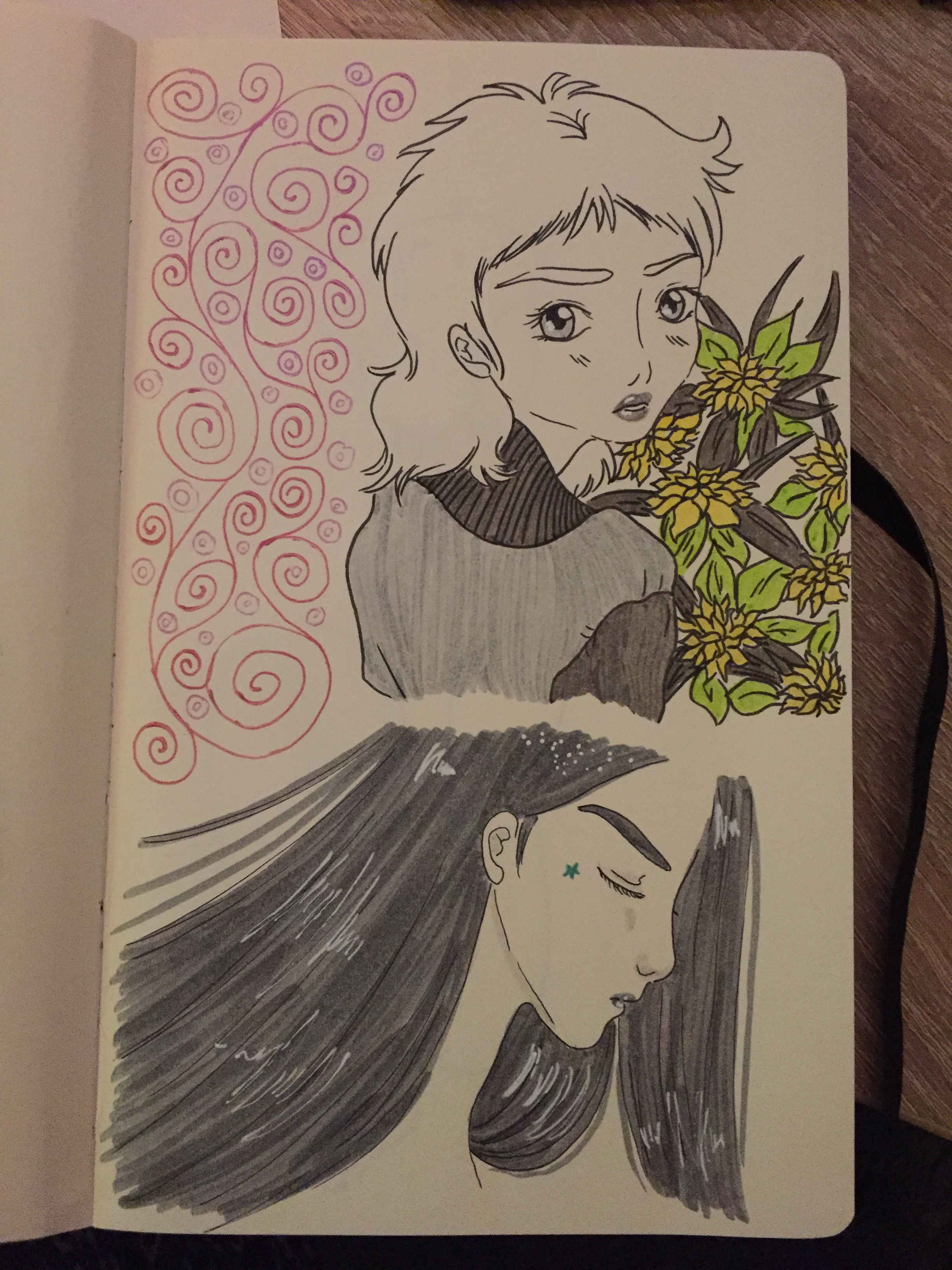 Girls and flowers