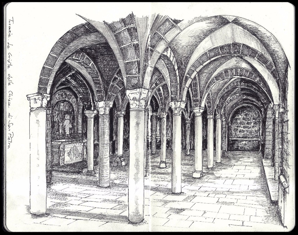 Tuscania (Italy) – La Cripta della Chiesa di San Pietro