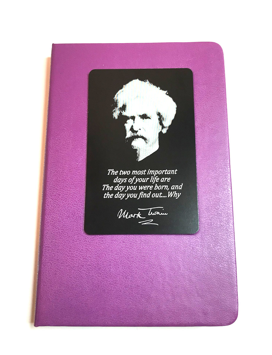 Mark Twain Laser Engraved Metal Plate