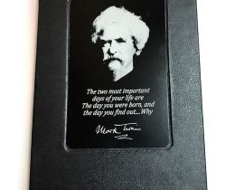 Mark Twain Laser Engraved Metal Plate
