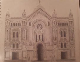 Duomo of Reggio Calabria only pencil