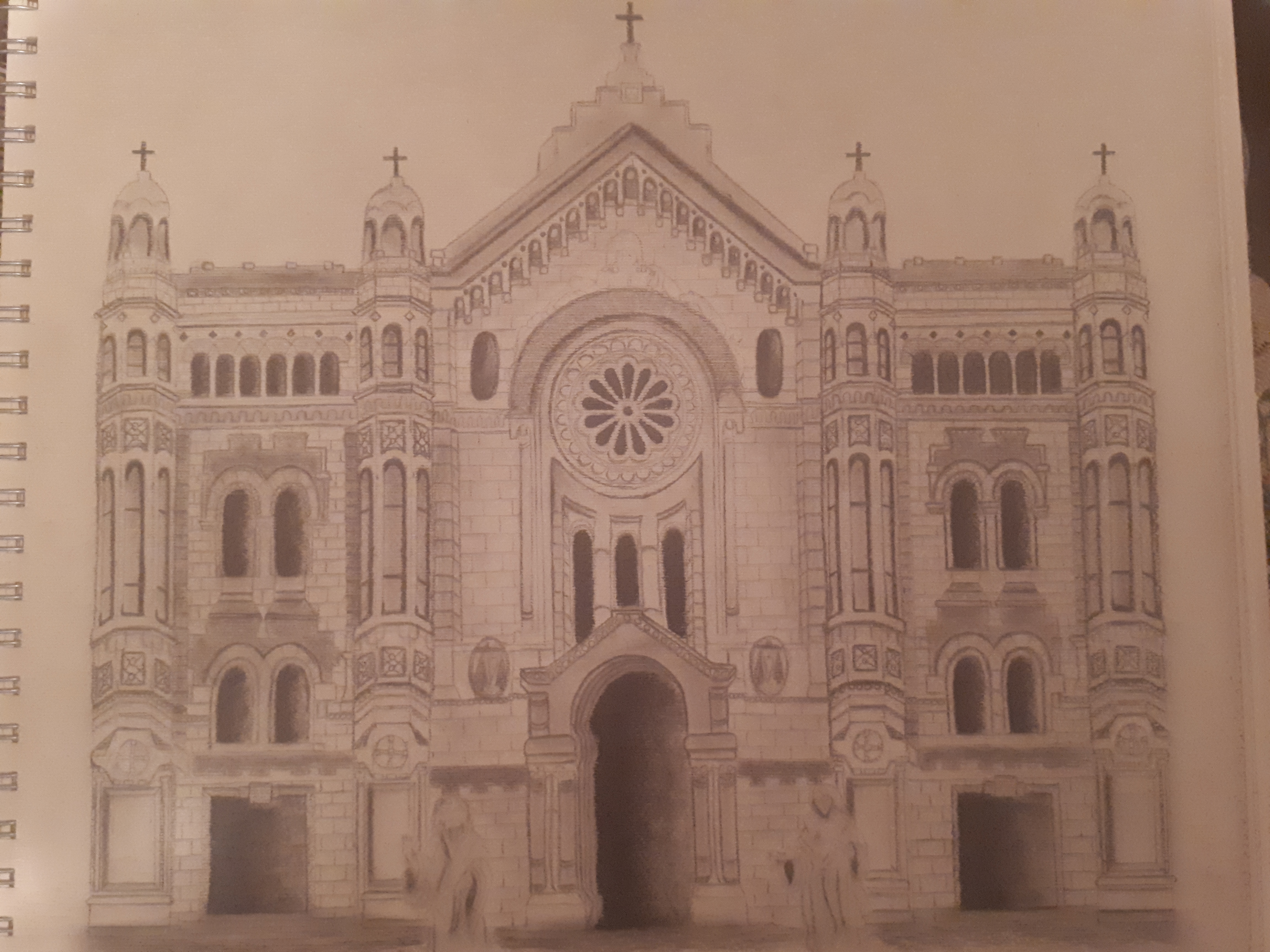 Duomo of Reggio Calabria only pencil