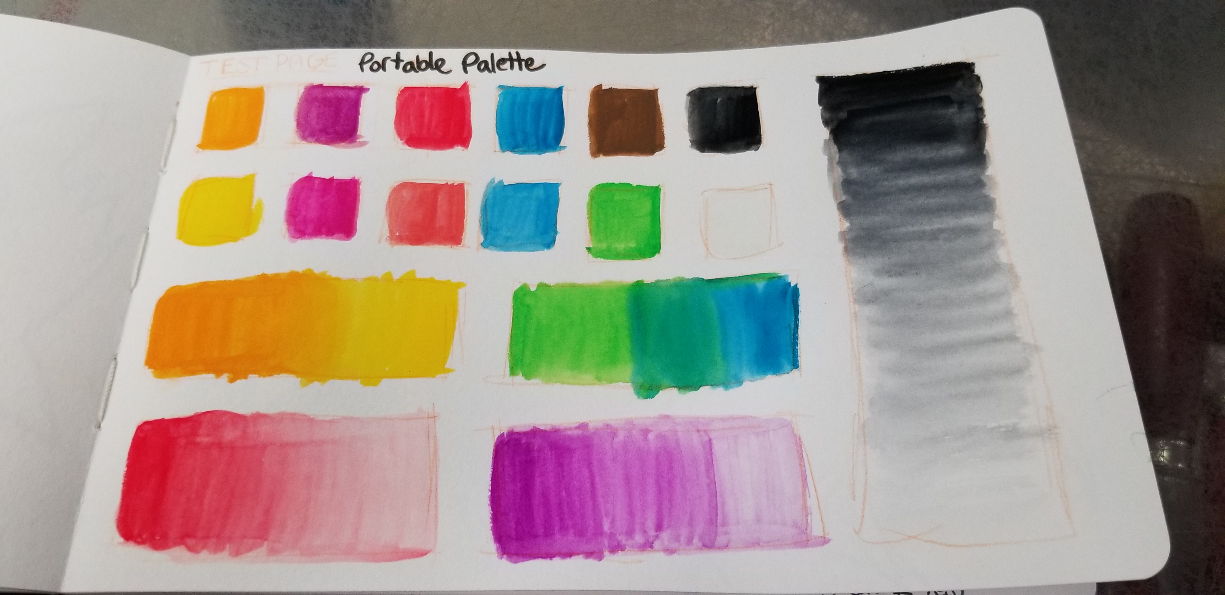 Color Swatches of Pan Design Gouache