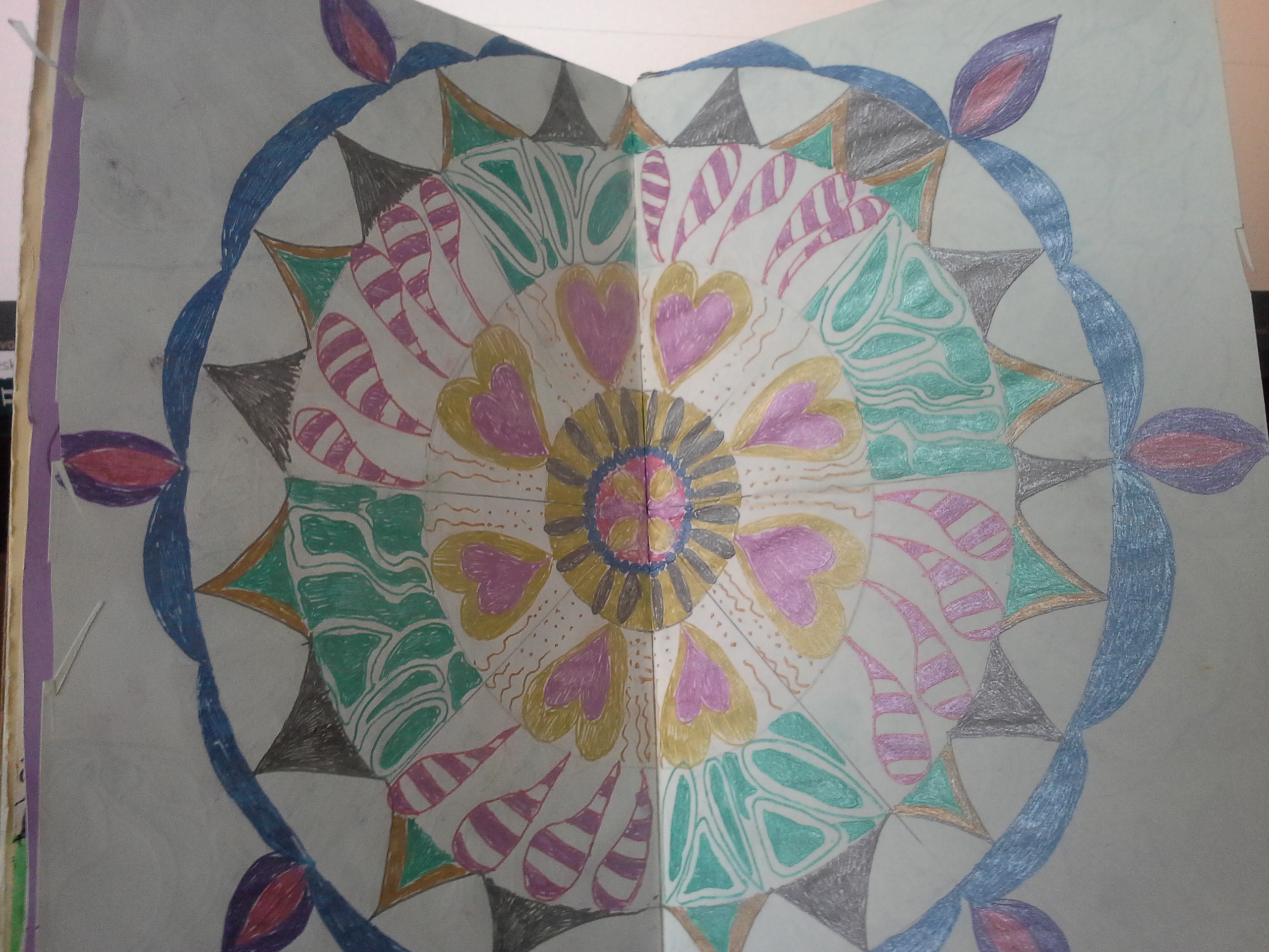 Gel pens mandala