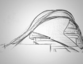 draft of sloping dome