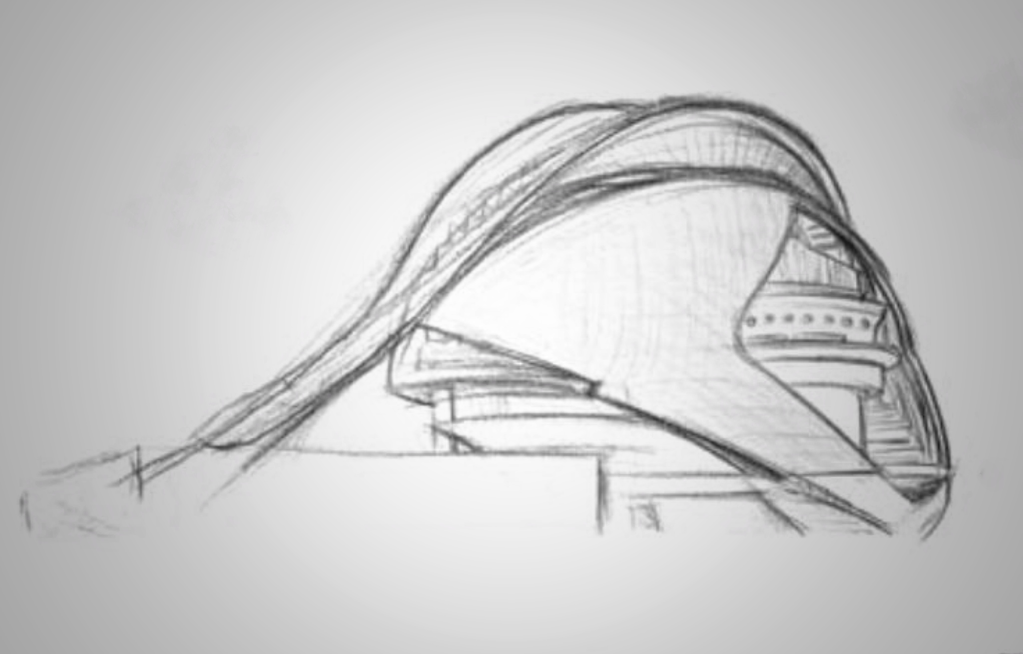 draft of sloping dome