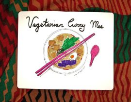 Vegetarian curry mee