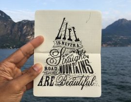 Moleskine Lake Como Typographic Sketch