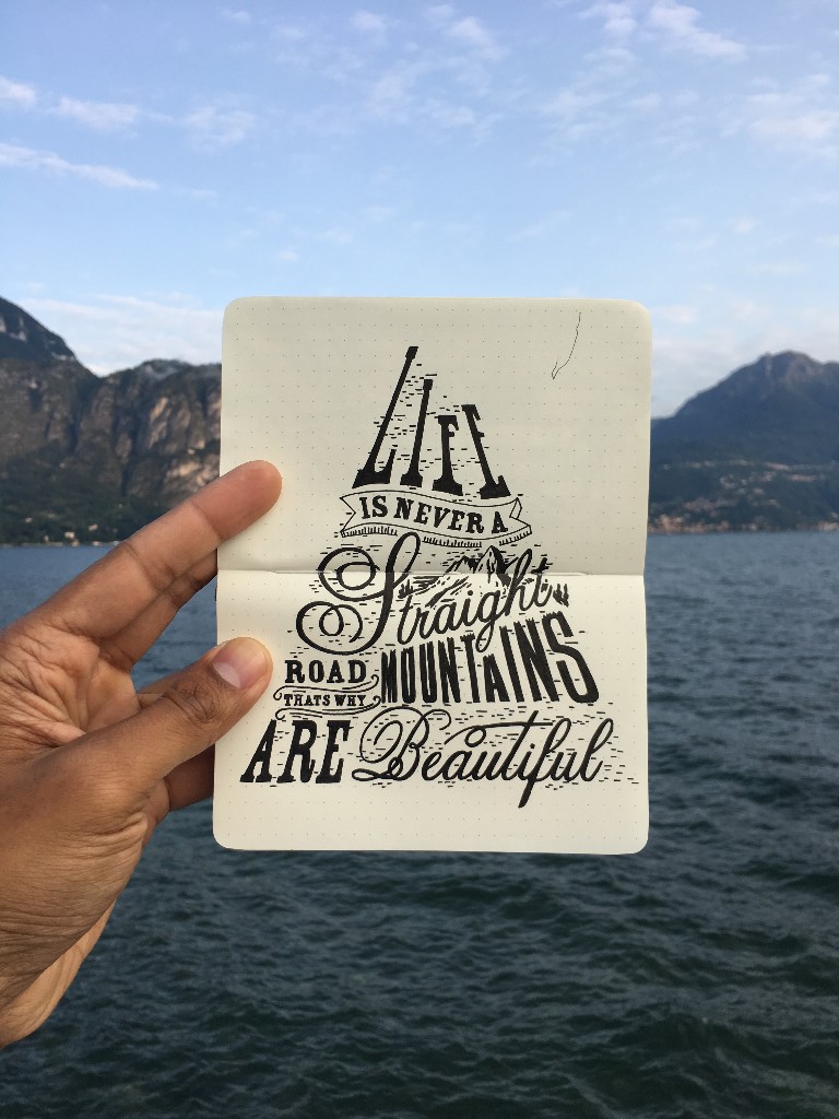 Moleskine Lake Como Typographic Sketch