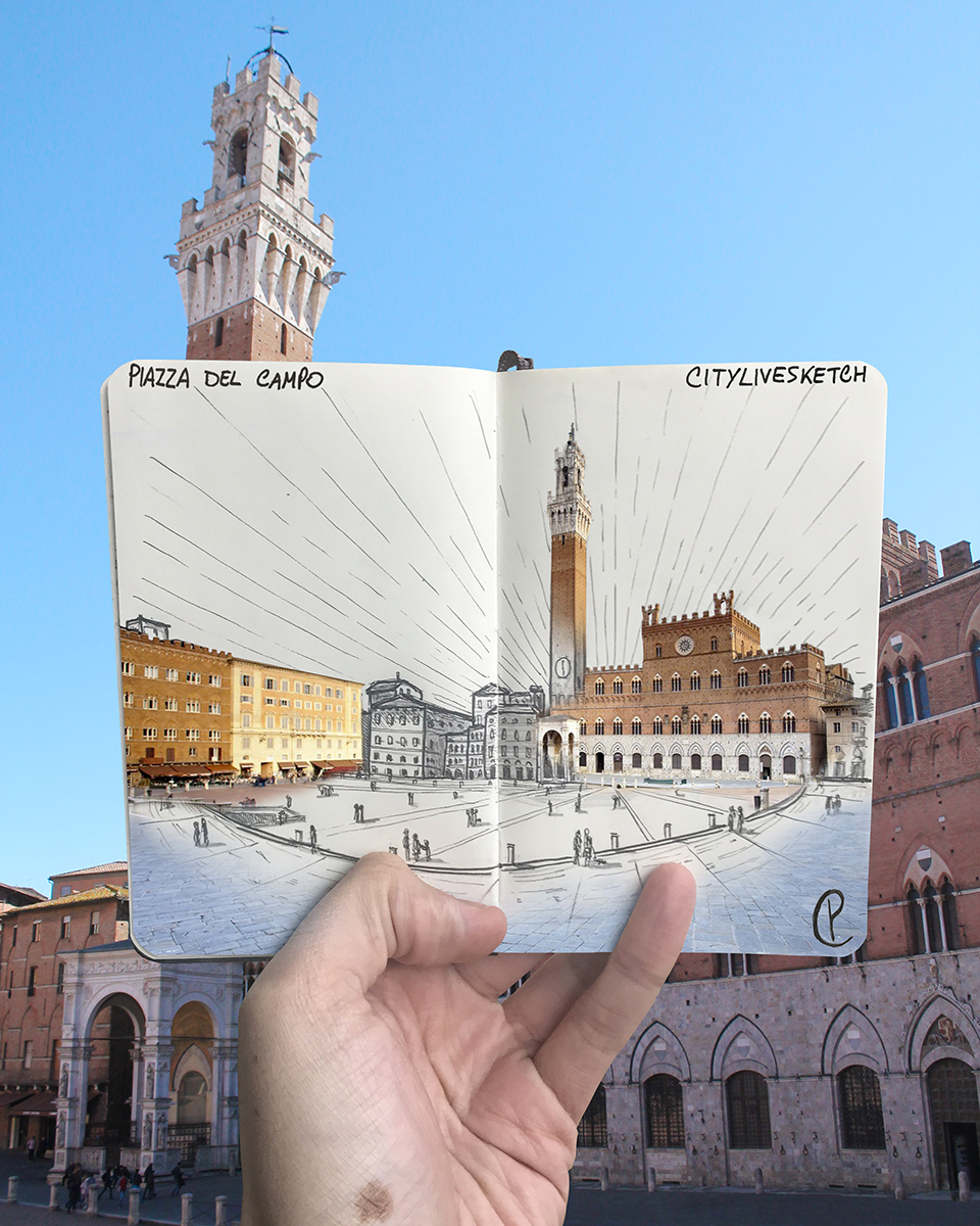 Piazza del Campo Live Sketch