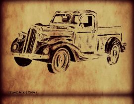 old cars triptych