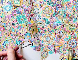 Rainbow Zentangle