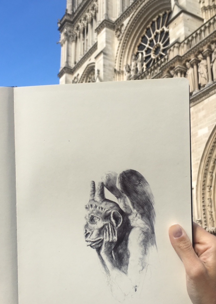 Me and my moleskine in Paris