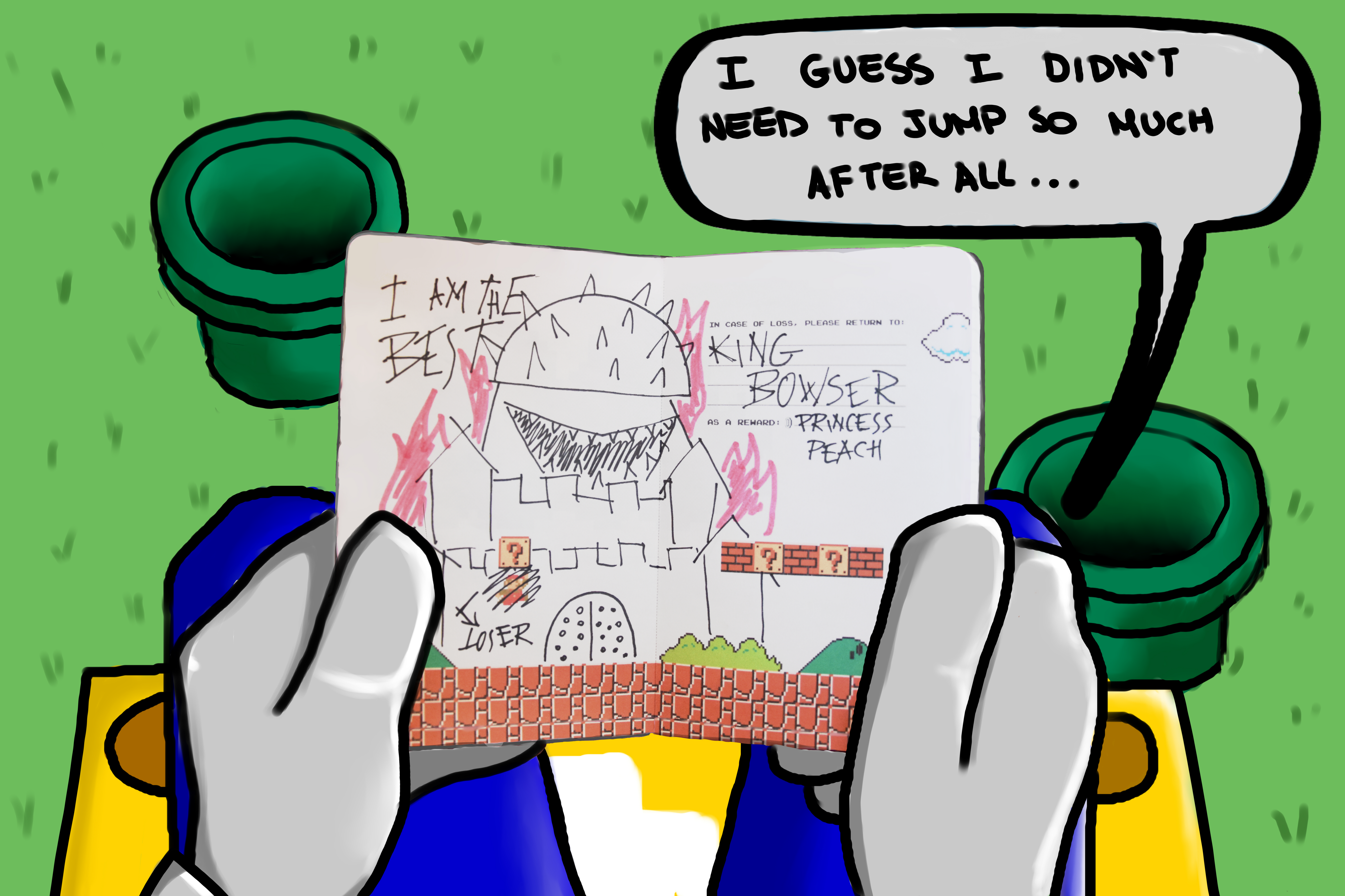 Super Mario finds Bowser’s Moleskine