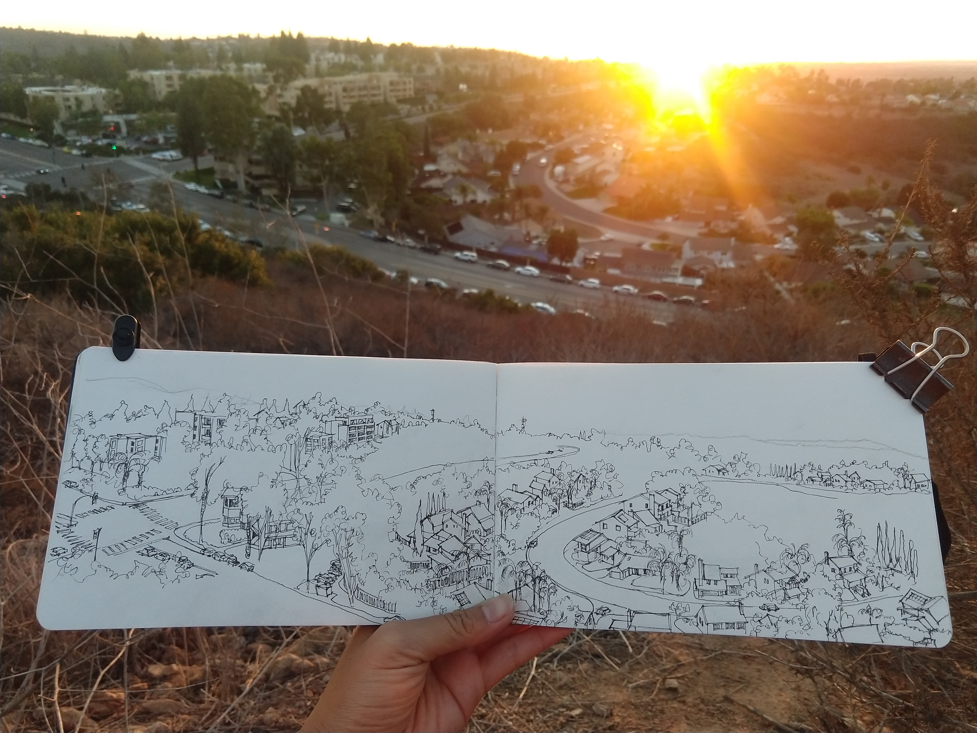 Sunset in San Diego In Progress 1