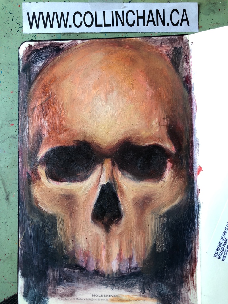 Oil Sketching in my Moleskine