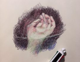 Hand study with Ballpoint pen