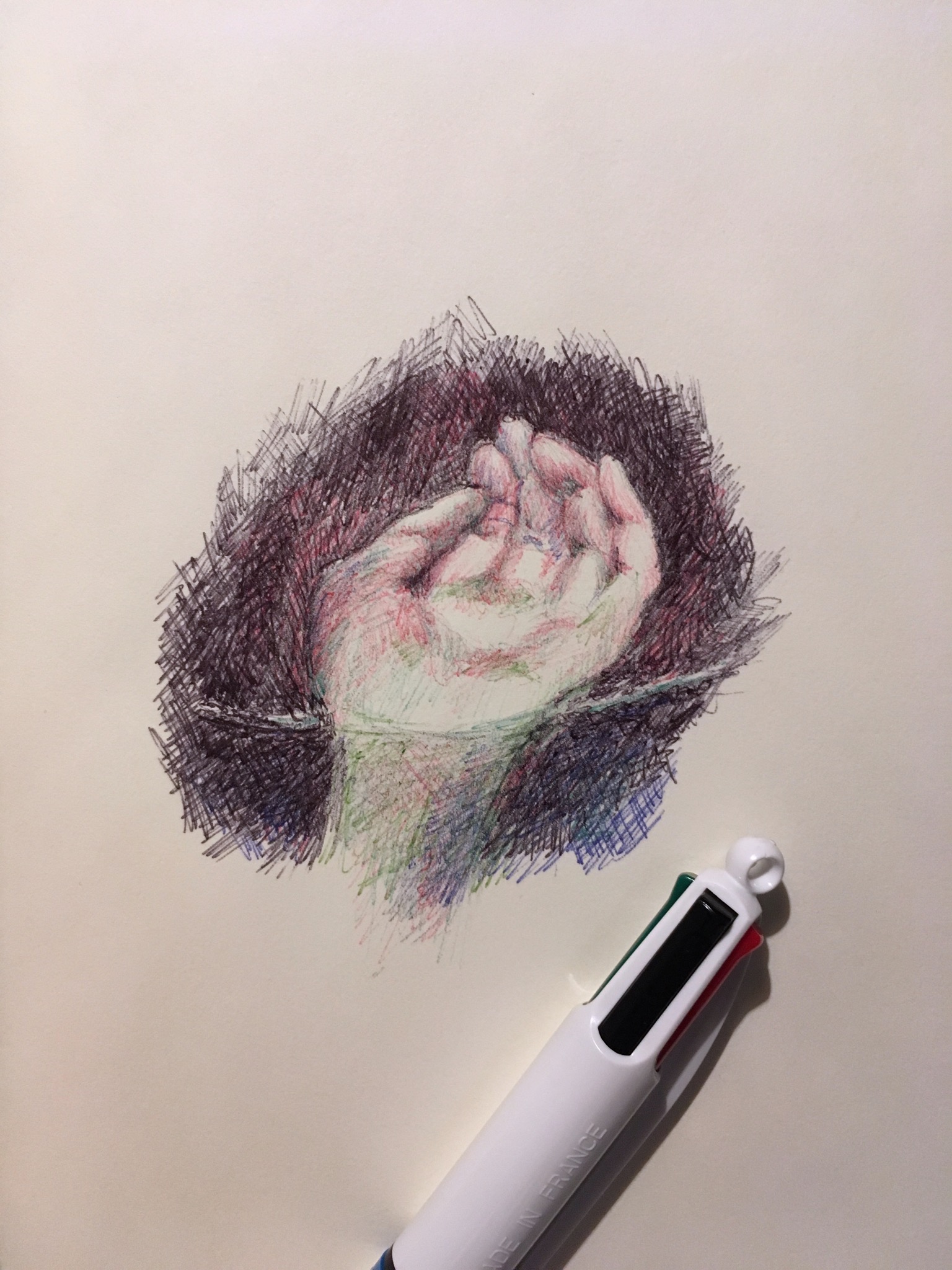 Hand study with Ballpoint pen