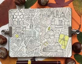 City Map Drawing of Brussels