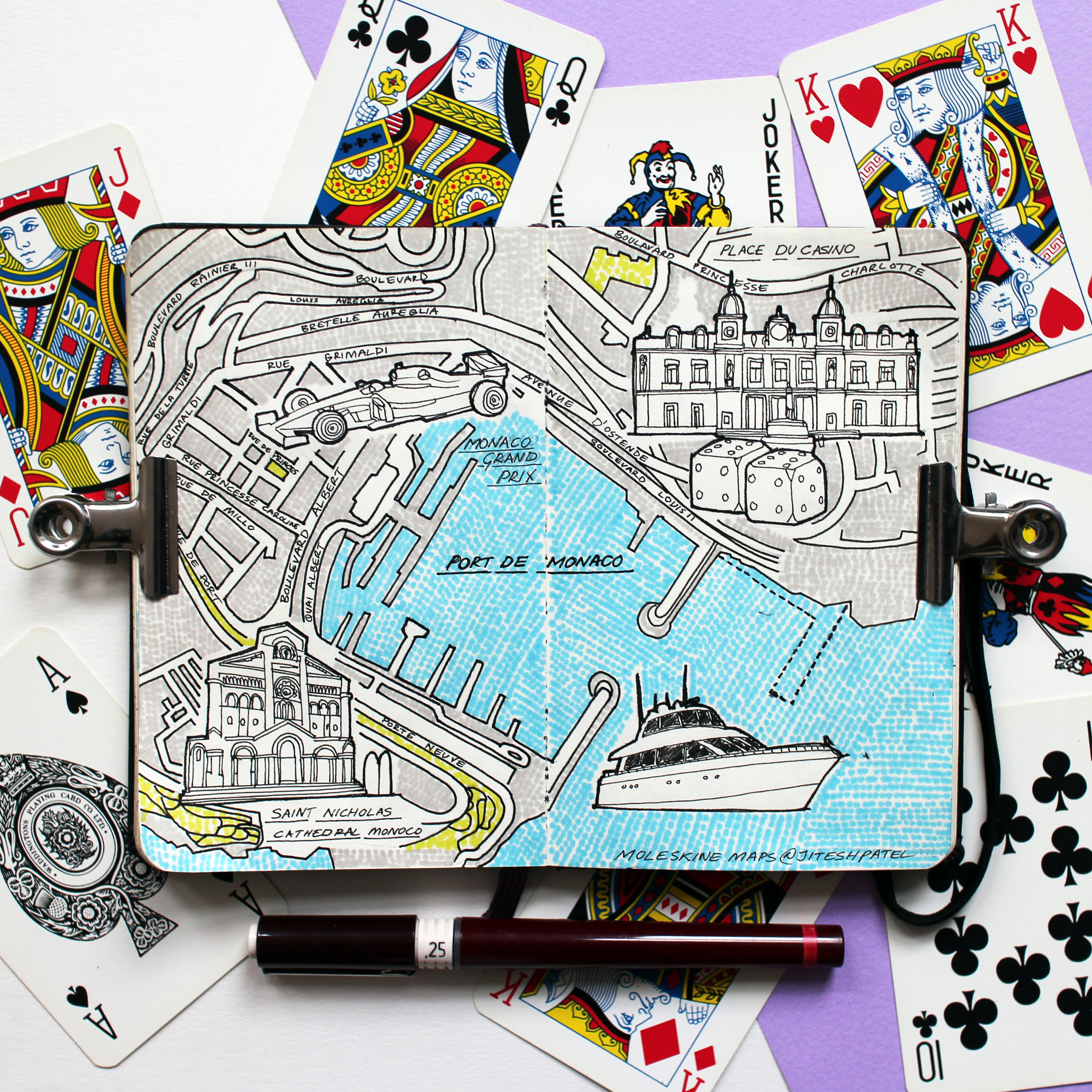 City Map Drawing of Monaco - myMoleskine Community