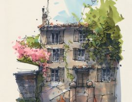 Cours Gambetta, Cotignac, Provence, France