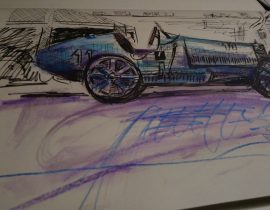 Bugatti 35 sketch