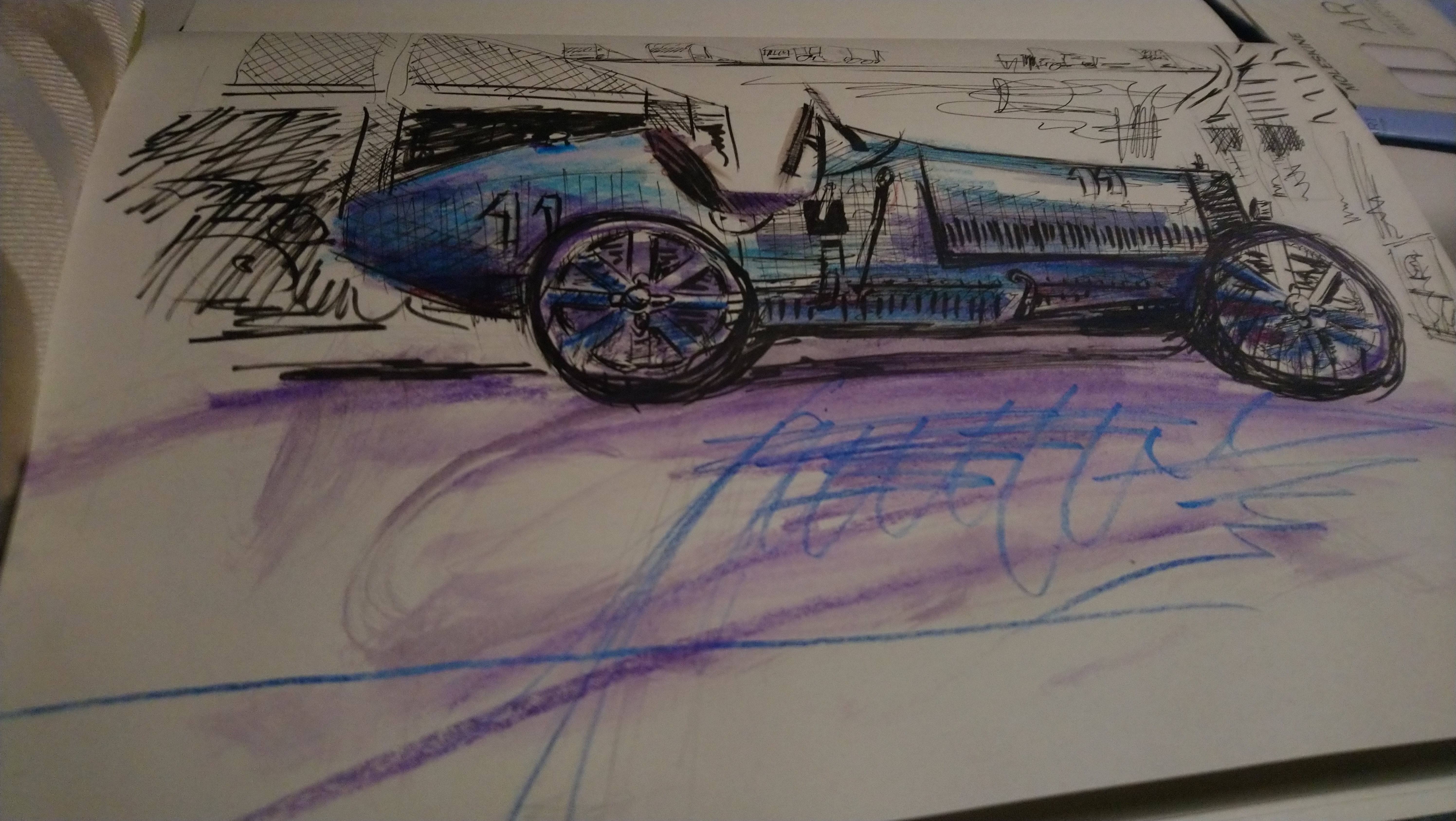 Bugatti 35 sketch