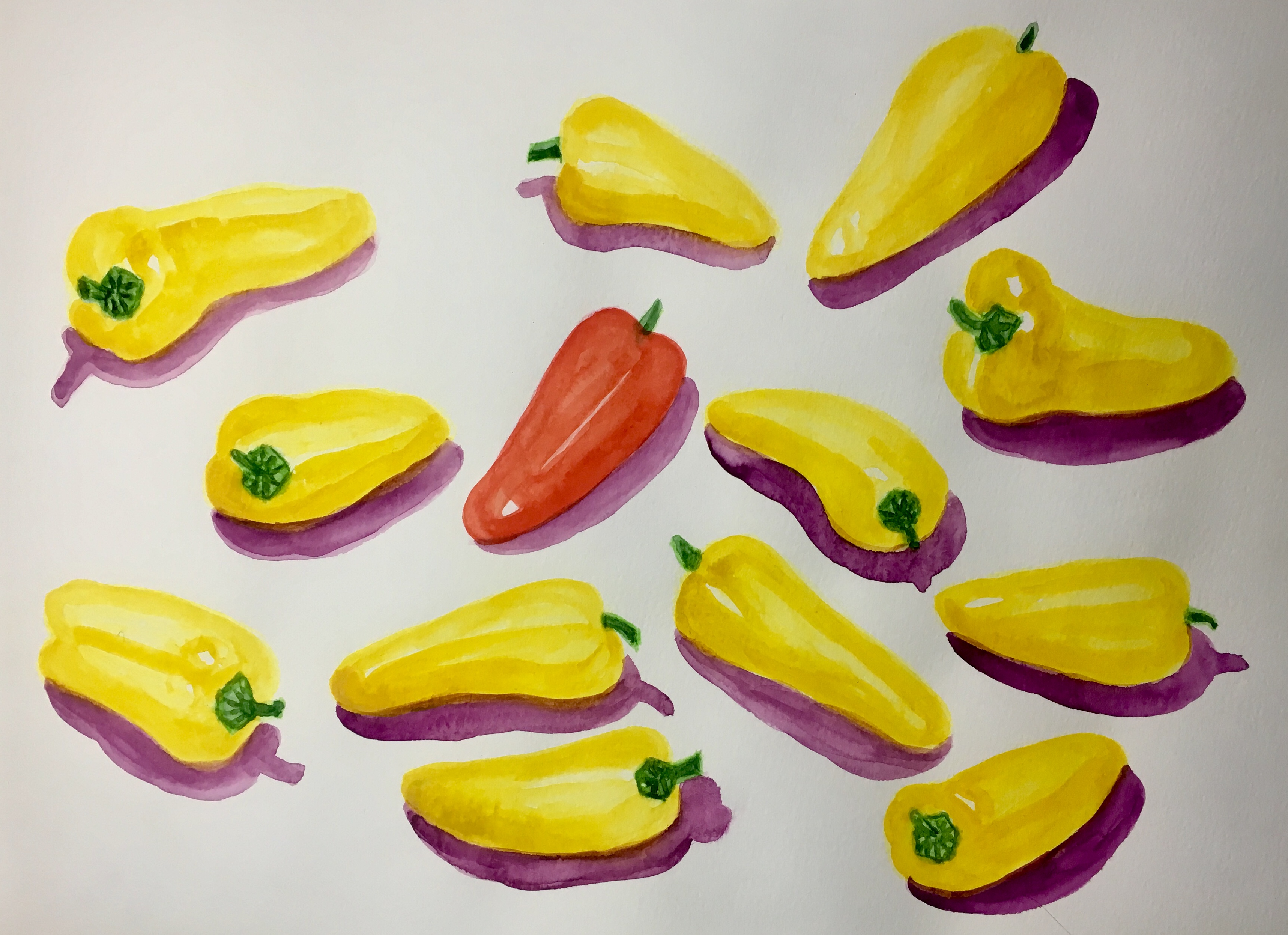 “Thirteen sweet mini peppers” January 2019