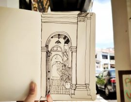 Time captured in my moleskine sketchbook