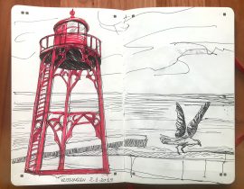Old red lighthouse