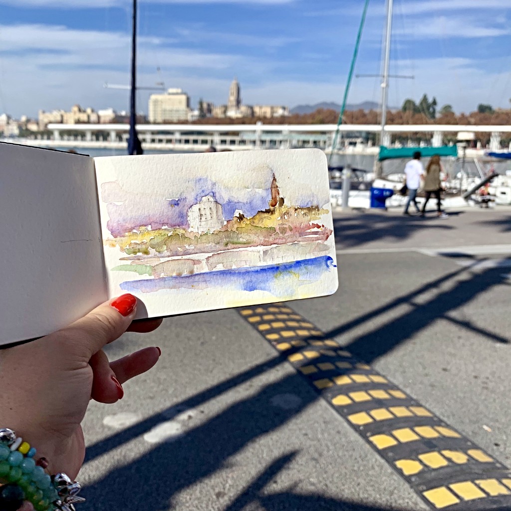 Catedral de Málaga desde el Puerto.