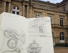Drawing in Paris