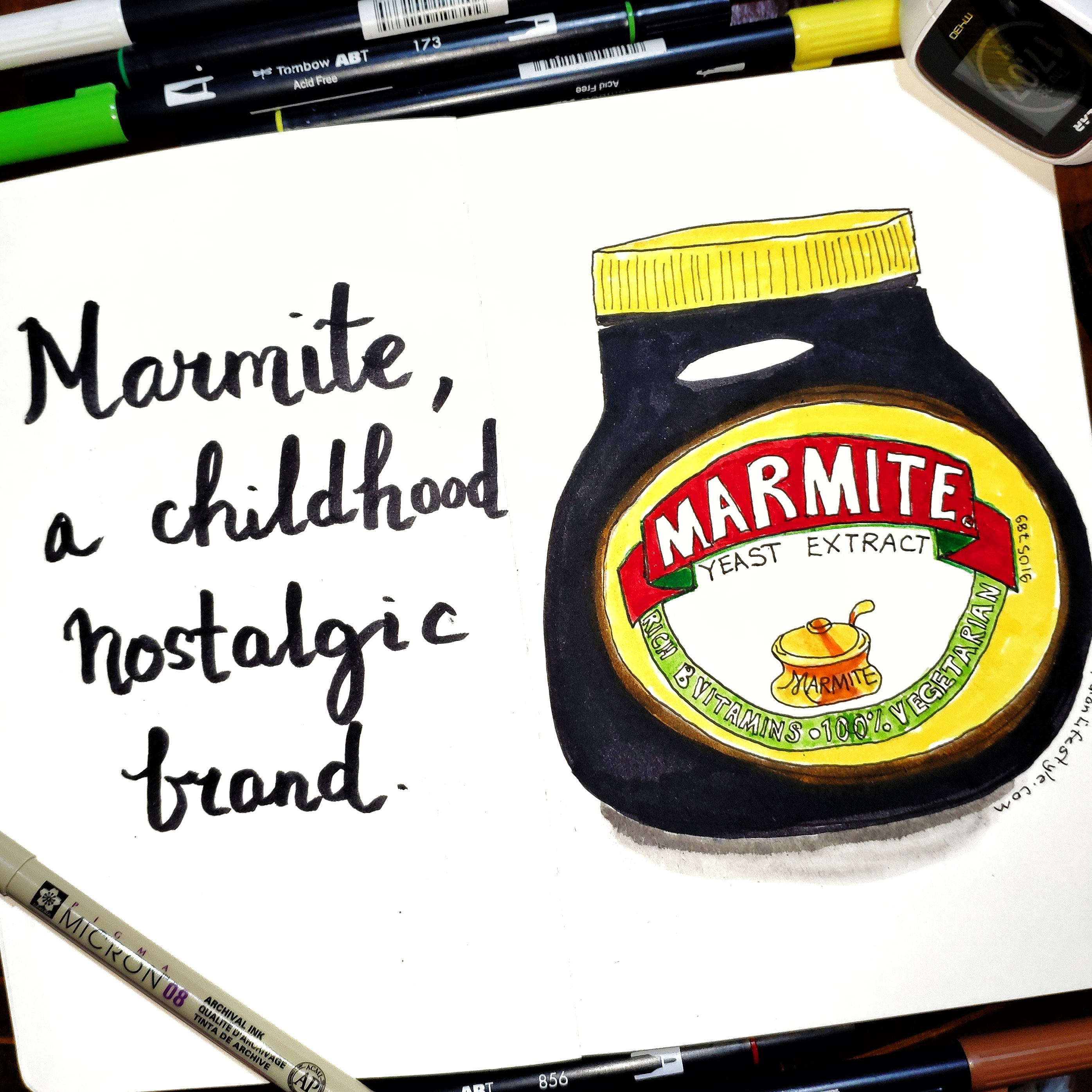 Drawing of Marmite