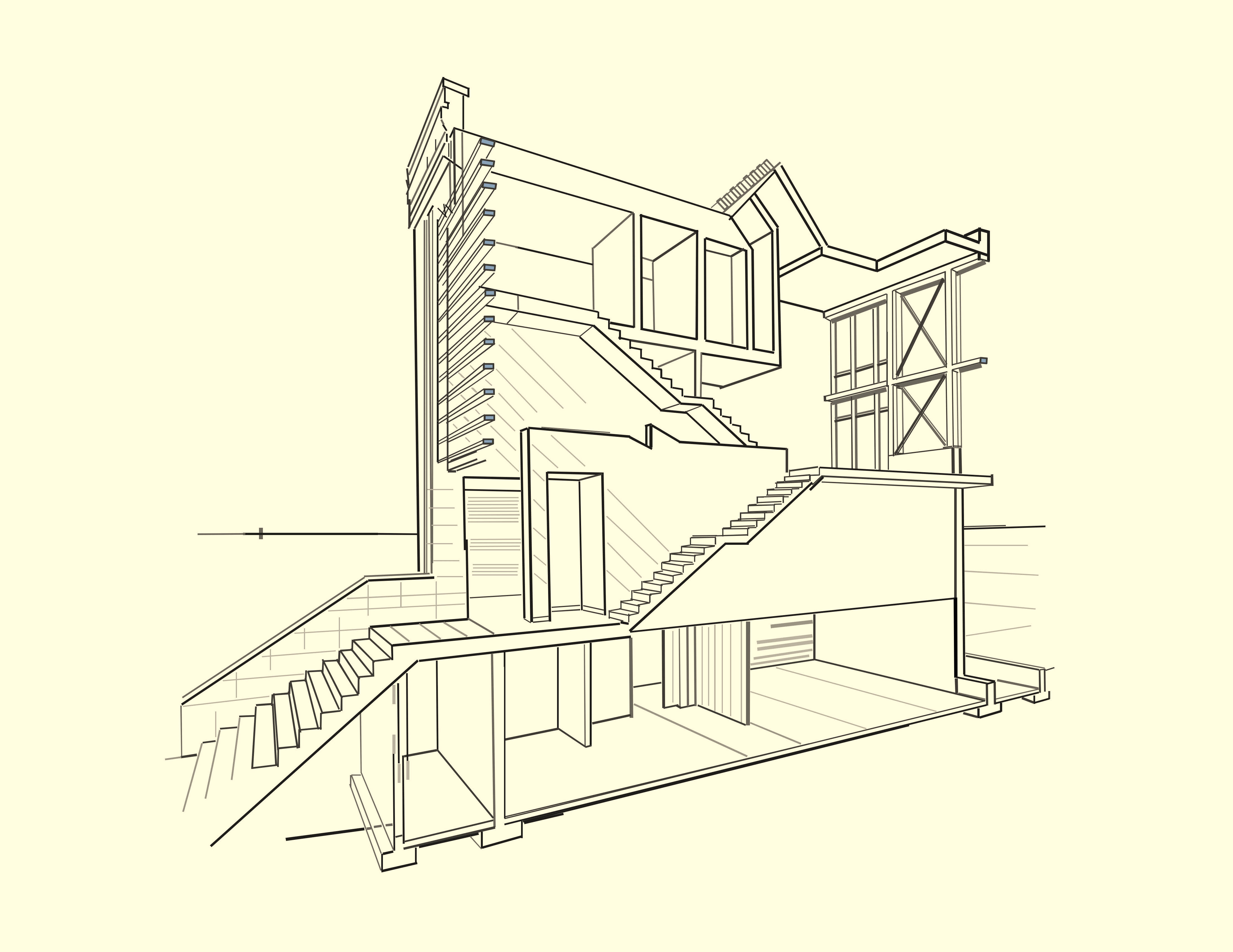 study of interior of NYC brownstone – preliminary