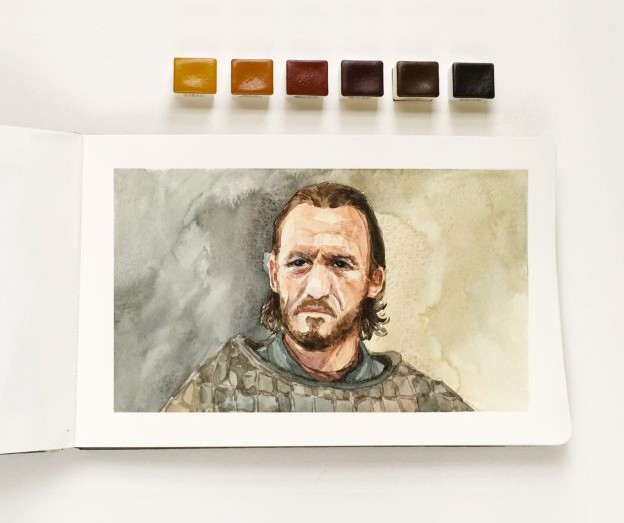 Portrait of Bronn from The Game of Thrones