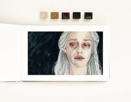 Portrait of Daenerys from the Game of Thrones