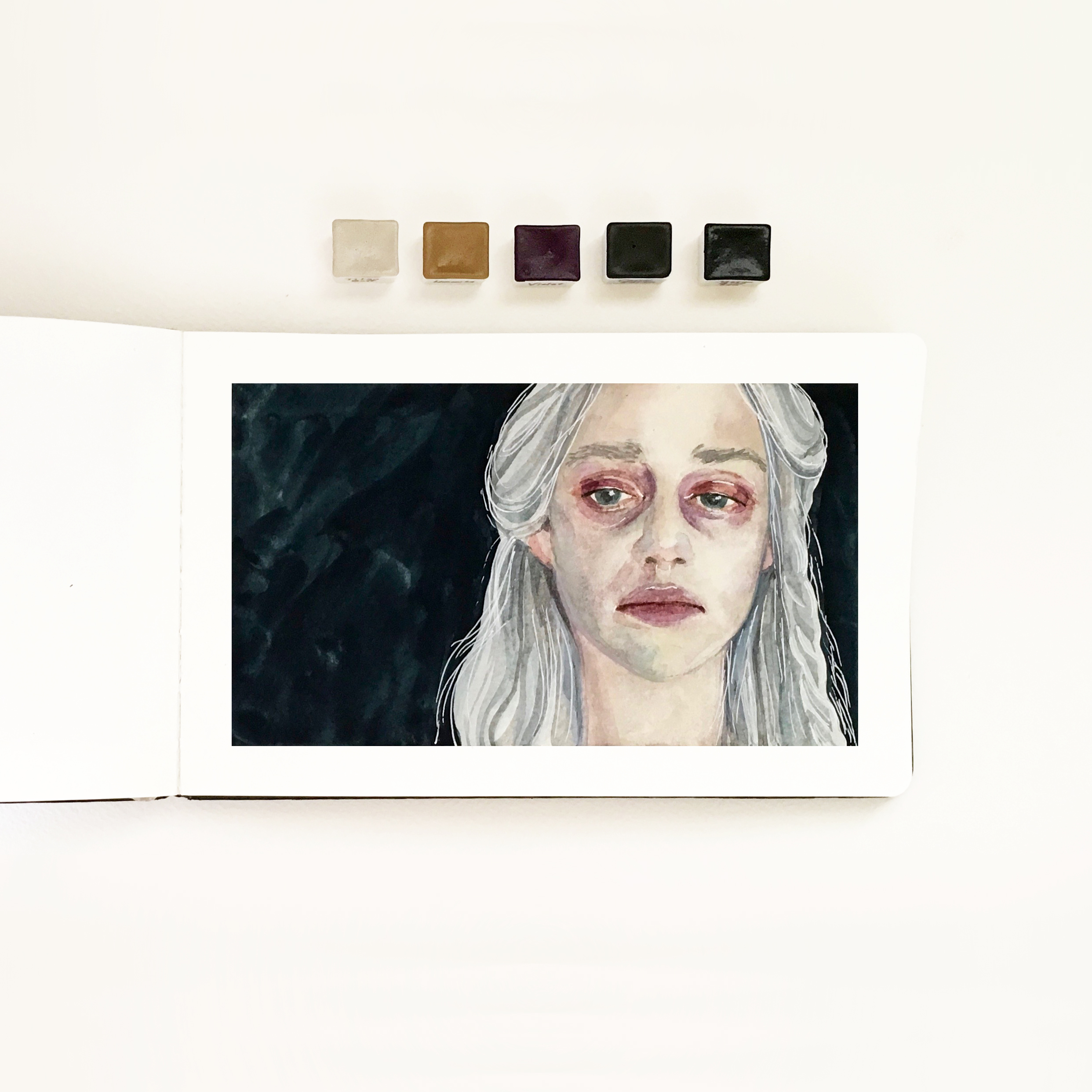Portrait of Daenerys from the Game of Thrones