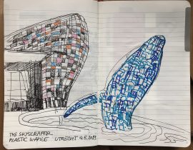 Plastic whale in Utrecht